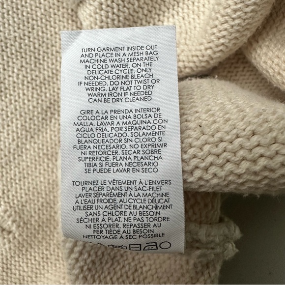 CABI 6169 Retro Neutral Ivory Knit Cardigan Sweater Women’s Size Medium - Picture 12 of 12